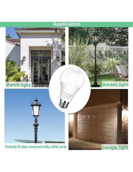 Paquete de 4 bombillas LED 10W 2700K con sensor SETEN Paquete de 4 bombillas LED 10W 2700K con sensor SETEN