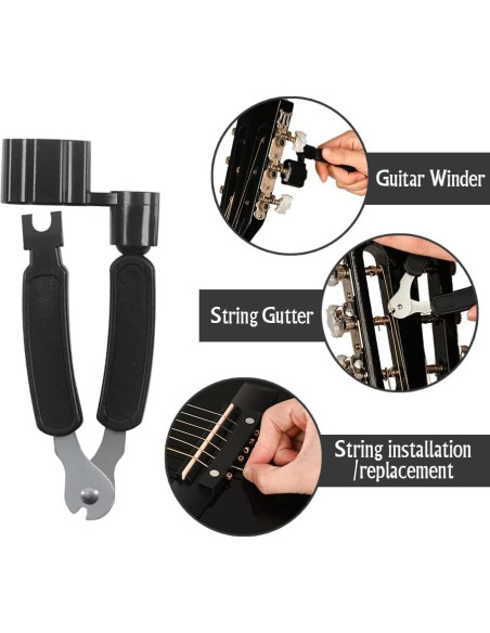 Guitarra acústica 30" negra para principiantes con kit Guitarra acústica 30" negra para principiantes con kit