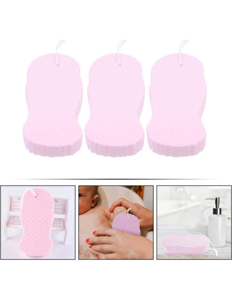 Esponja de Baño Suave Beatifufu 3 Piezas Exfoliante Niños Esponja de Baño Suave Beatifufu 3 Piezas Exfoliante Niños