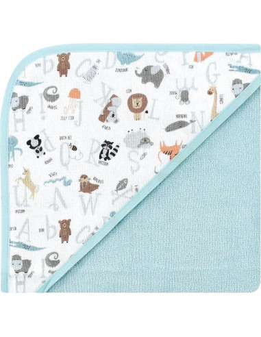 Toallas con Capucha Hudson Baby 100% Algodón Unisex Alfabeto