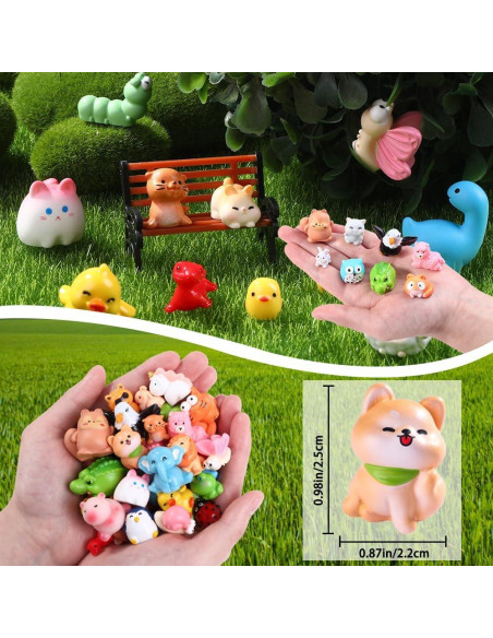 50pcs Figuras de Animales de Resina DIYDEC para Manualidades 50pcs Figuras de Animales de Resina DIYDEC para Manualidades