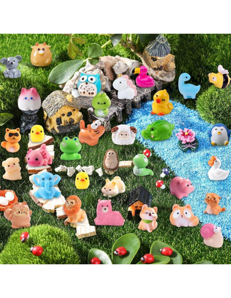 50pcs Figuras de Animales de Resina DIYDEC para Manualidades 50pcs Figuras de Animales de Resina DIYDEC para Manualidades