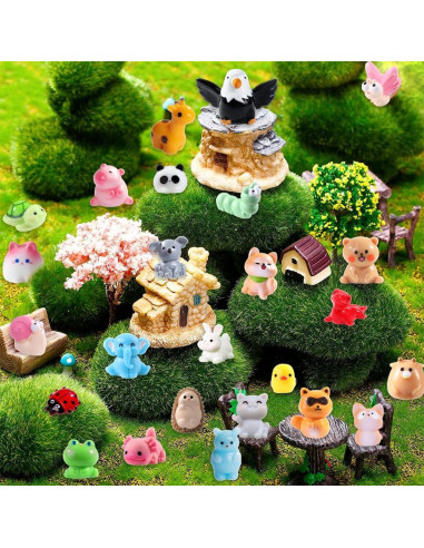 50pcs Figuras de Animales de Resina DIYDEC para Manualidades