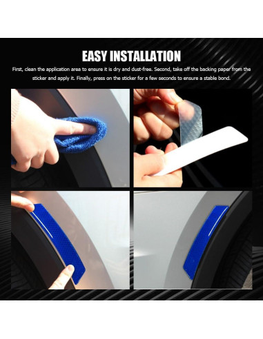 Calcomanías Reflectantes Lateral Coche Lyxheth 2PCS Azul
