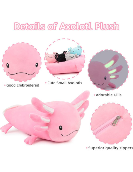 Juguete de Peluche Axolotl Niuniu Daddy 23 cm con 4 Bebés Juguete de Peluche Axolotl Niuniu Daddy 23 cm con 4 Bebés