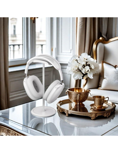 Soporte para Auriculares NQQNQQ YO-2 Blanco con Almacenamiento Soporte para Auriculares NQQNQQ YO-2 Blanco con Almacenamiento