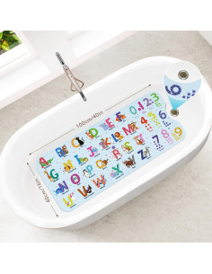 Alfombrilla de Baño Antideslizante SHUCHING 101.6x40.6 cm Alfabeto 2