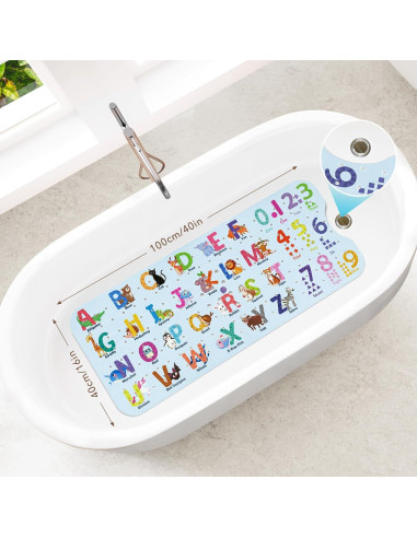 Alfombrilla de Baño Antideslizante SHUCHING 101.6x40.6 cm Alfabeto