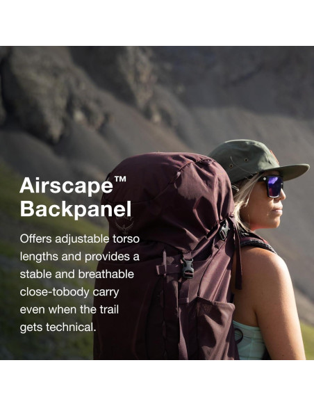 Mochila de Senderismo Osprey Kyte 58L para Mujeres Negra Mochila de Senderismo Osprey Kyte 58L para Mujeres Negra