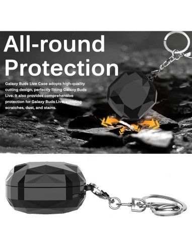 Funda Dura PC Miimall para Samsung Galaxy Buds FE/2 Pro/Pro 2021 - Negro