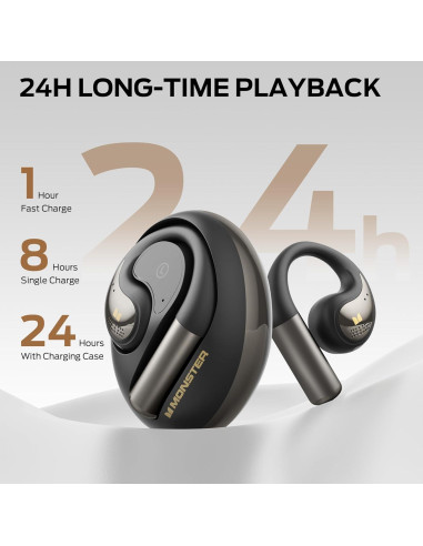 Auriculares Inalámbricos Monster AC335 Bluetooth 5.4 24H Negro