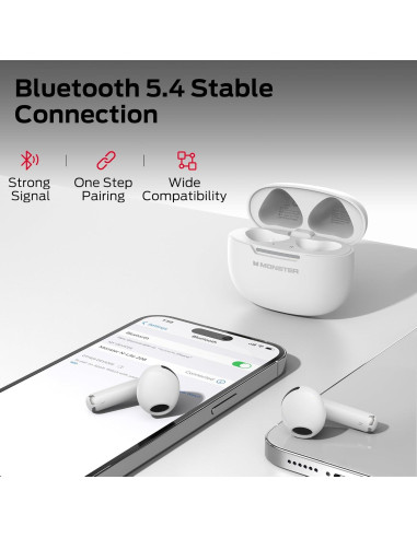 Auriculares Inalámbricos Monster N-Lite 208 Bluetooth 5.4, 30H Batería