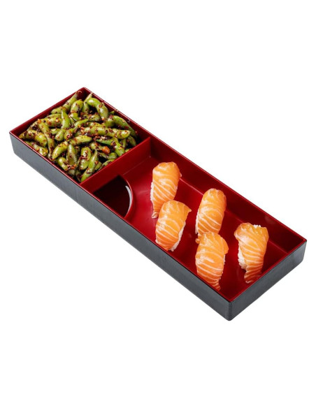 Bandeja Bento Tek 35.4 cm con 2 Compartimentos - Restaurantware Bandeja Bento Tek 35.4 cm con 2 Compartimentos - Restaurantware