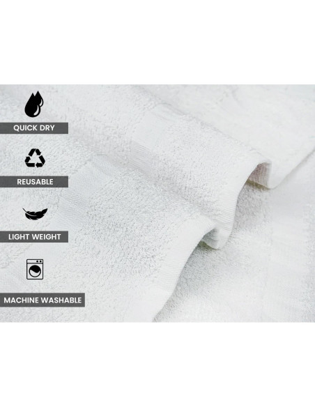 Toallas de Baño Blancas Corporate Hills Paquete de 6 - 100% Algodón Toallas de Baño Blancas Corporate Hills Paquete de 6 - 100% Algodón