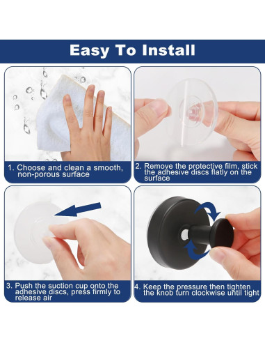 Ganchos de Ventosa ZCROMX para Ducha y Baño - 2 Pcs