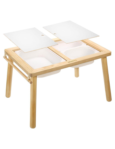 Mesa Sensorial para Niños Wingyz 76x53 cm Madera Blanca Mesa Sensorial para Niños Wingyz 76x53 cm Madera Blanca