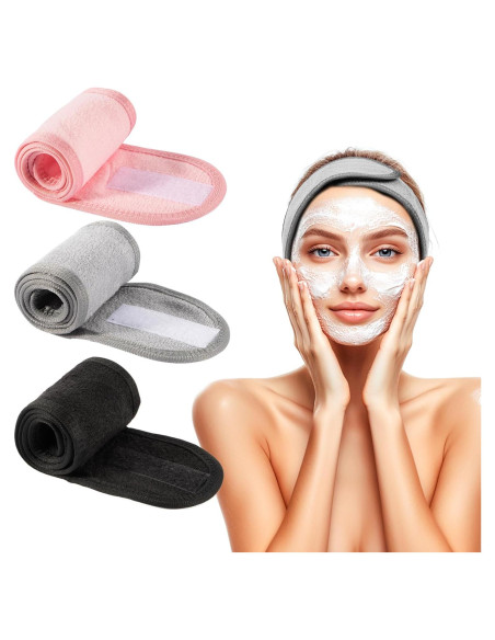 Diadema Facial de Spa YYZ - 3PCS Microfibra Ajustable Diadema Facial de Spa YYZ - 3PCS Microfibra Ajustable