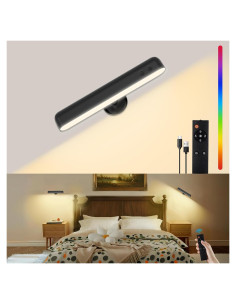 Aplique de Pared LED Recargable Llamau 7500mAh Negro