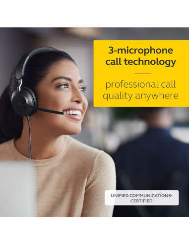 Auricular Estéreo Jabra Evolve2 40 SE con Cable USB-A y Cancelación de Ruido