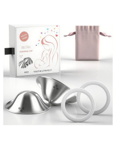 Tazas de Lactancia de Plata 999 para Mamás - Grande