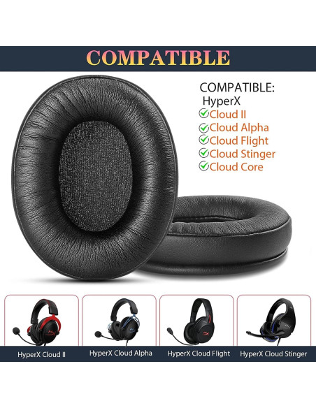 Almohadillas de Repuesto HyperX Cloud II/Alpha - Espuma Memoria Almohadillas de Repuesto HyperX Cloud II/Alpha - Espuma Memoria