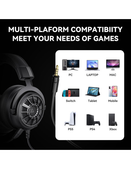 Auriculares Gaming EKSA E5000S con Micrófono y Cancelación de Ruido Auriculares Gaming EKSA E5000S con Micrófono y Cancelación de Ruido