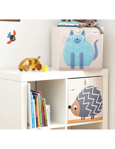 Cubo de Almacenamiento 3 Sprouts Gato 33x33 cm Plegable Cubo de Almacenamiento 3 Sprouts Gato 33x33 cm Plegable