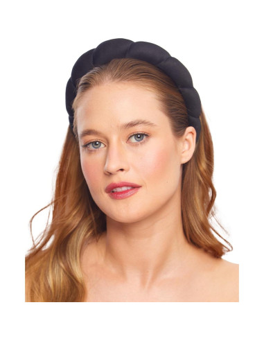 Diadema Kitsch para Lavar la Cara - Tela Reciclada, Negra