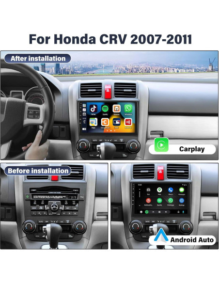 Estéreo Android 2G+64G para Honda CRV 2007-2011 GPS 9" Estéreo Android 2G+64G para Honda CRV 2007-2011 GPS 9"