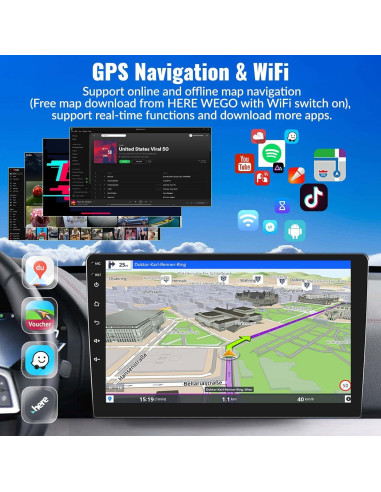Estéreo Android 2G+64G para Honda CRV 2007-2011 GPS 9"