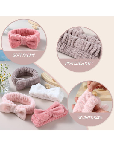 Banda de Spa VITEVER 4 Pack Diadema Maquillaje Niñas