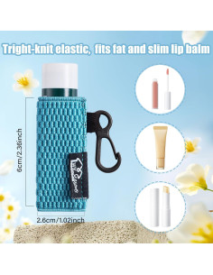 Fundas para Bálsamo Labial WKieason 10 Piezas Soporte Llavero 2