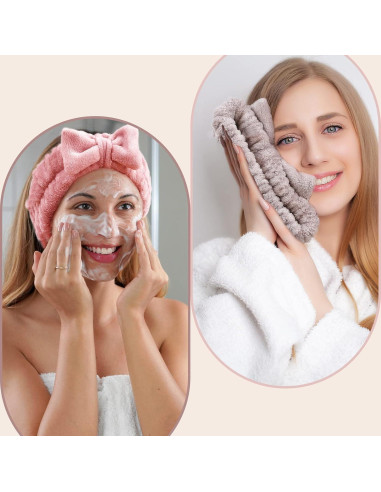 Banda de Spa VITEVER 4 Pack Diadema Maquillaje Niñas