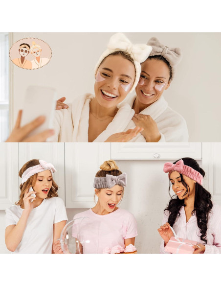 Banda de Spa VITEVER 4 Pack Diadema Maquillaje Niñas Banda de Spa VITEVER 4 Pack Diadema Maquillaje Niñas