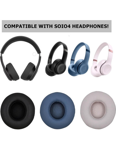 Almohadillas de Reemplazo para Auriculares Beats Solo 4 - Negro