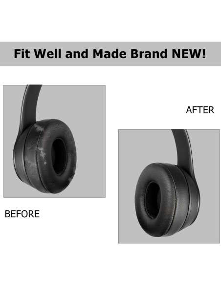 Almohadillas de Reemplazo para Auriculares Beats Solo 4 - Negro Almohadillas de Reemplazo para Auriculares Beats Solo 4 - Negro
