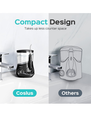 Irrigador Dental Eléctrico COSLUS E1 con 12 Presiones y 600ml
