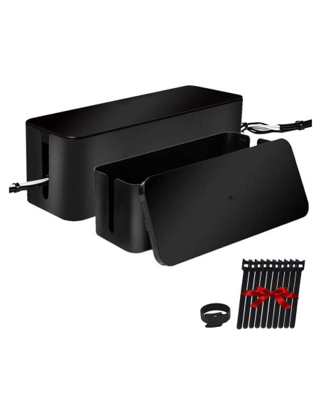 Caja de Gestión de Cables ShellKingdom CB100, 2 Conjuntos, Negro Caja de Gestión de Cables ShellKingdom CB100, 2 Conjuntos, Negro