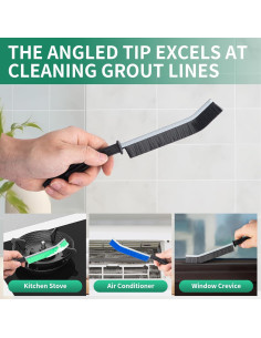 Paquete de 6 cepillos de limpieza de rincones Prelady - Cerdas duras 2