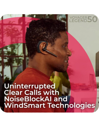 Auricular Bluetooth Poly Voyager Legend 50-M UC, 10h Batería