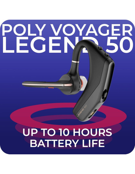 Auricular Bluetooth Poly Voyager Legend 50-M UC, 10h Batería Auricular Bluetooth Poly Voyager Legend 50-M UC, 10h Batería