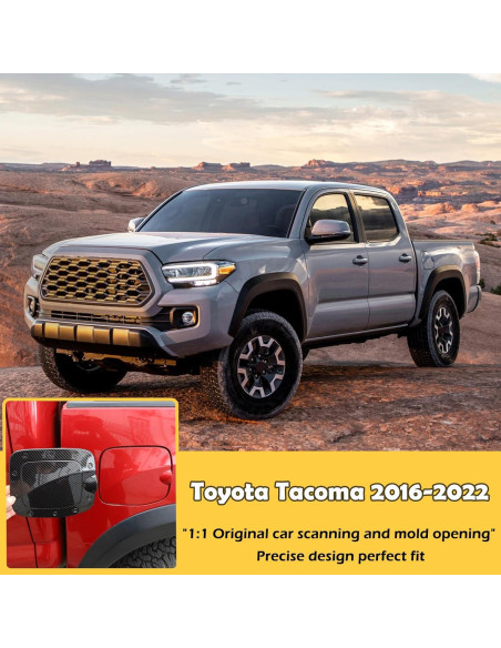 Cubierta de recorte de tapón de combustible CHEAYAR para Toyota Tacoma 2016-2022 Cubierta de recorte de tapón de combustible CHEAYAR para Toyota Tacoma 2016-2022