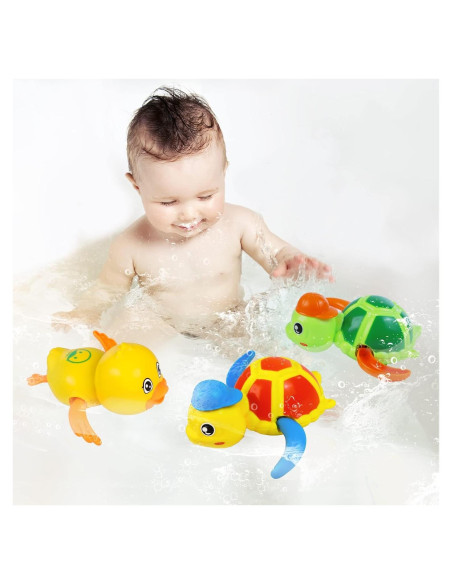 Juguetes de baño Cuterabit - Tortugas y Pato Nadadores Juguetes de baño Cuterabit - Tortugas y Pato Nadadores