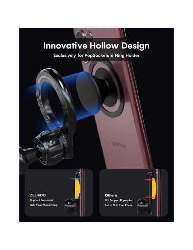 Soporte Magnético para Teléfono en Coche ZEEHOO - Negro