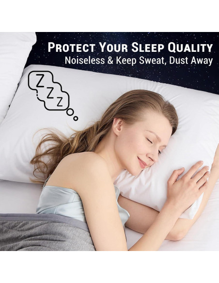 Protector de Almohada Impermeable Gogreen 2 Piezas 51x66 cm Protector de Almohada Impermeable Gogreen 2 Piezas 51x66 cm