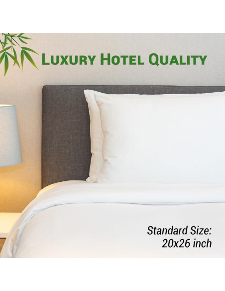 Protector de Almohada Impermeable Gogreen 2 Piezas 51x66 cm Protector de Almohada Impermeable Gogreen 2 Piezas 51x66 cm