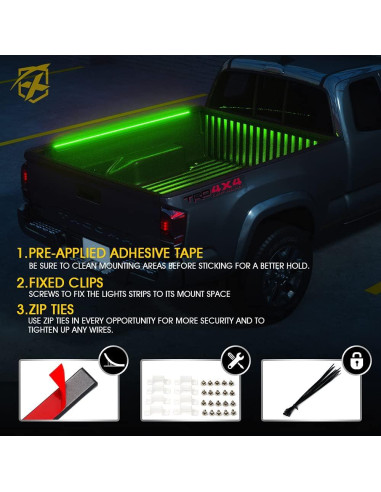 Kit de Luces RGB Xprite 60" para Cama de Camión - 2PCS