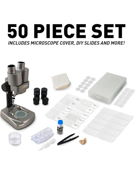 Microscopio Doble LED National Geographic con 50 Accesorios Microscopio Doble LED National Geographic con 50 Accesorios