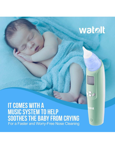 Aspirador Nasal Eléctrico para Bebés Watolt - Portátil y Reutilizable