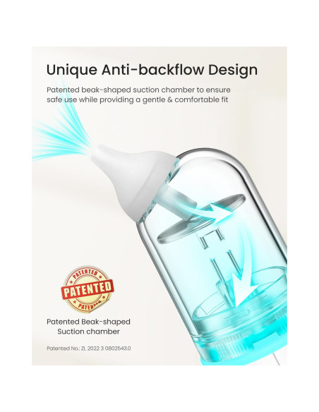 Aspirador Nasal Eléctrico GROWNSY para Bebés IPX7 5 Niveles Aspirador Nasal Eléctrico GROWNSY para Bebés IPX7 5 Niveles